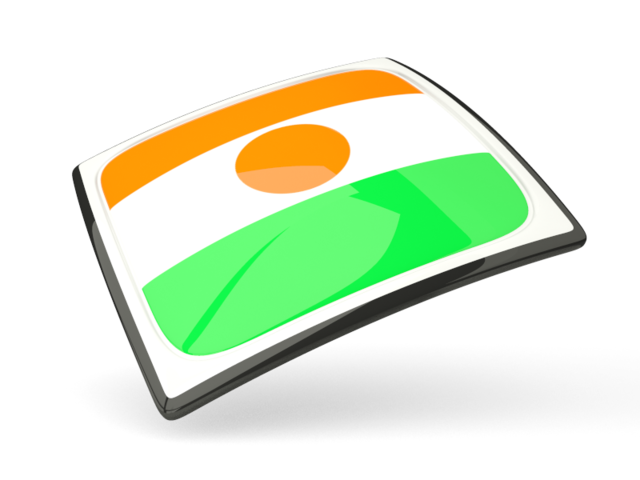 Thin square icon. Download flag icon of Niger at PNG format