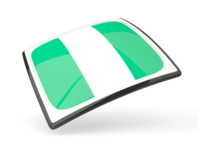 Thin square icon. Download flag icon of Nigeria at PNG format