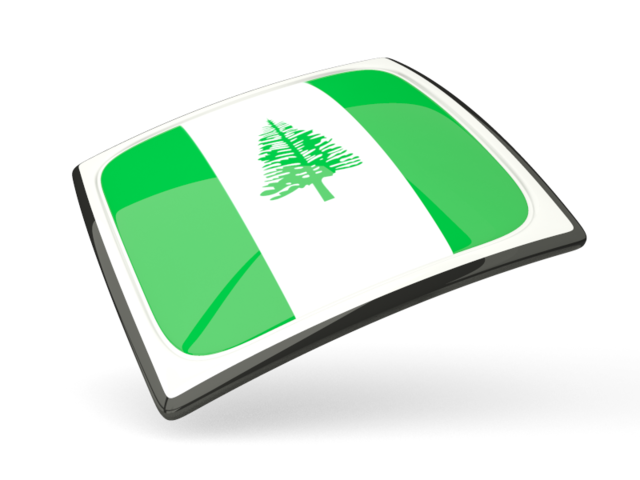Thin square icon. Download flag icon of Norfolk Island at PNG format