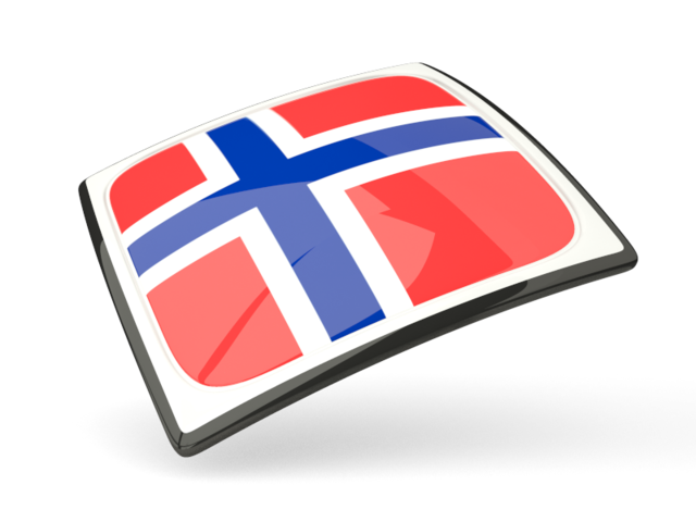 Тонкая квадратная иконка. Скачать флаг. Норвегия