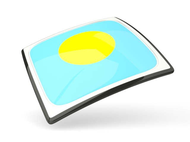 Thin square icon. Download flag icon of Palau at PNG format