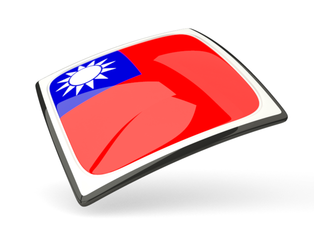 Thin square icon. Download flag icon of Taiwan at PNG format