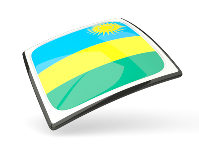 Thin square icon. Download flag icon of Rwanda at PNG format