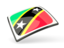 Saint Kitts and Nevis. Thin square icon. Download icon.