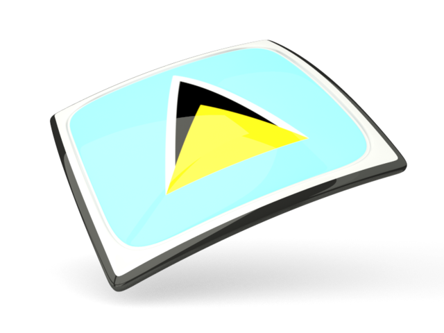 Thin square icon. Download flag icon of Saint Lucia at PNG format