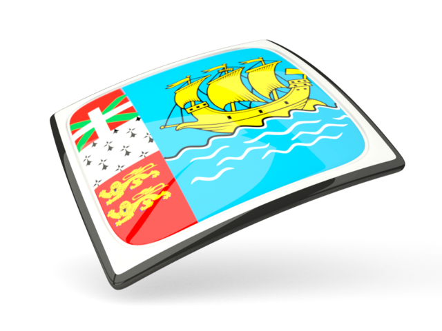 Thin square icon. Download flag icon of Saint Pierre and Miquelon at PNG format