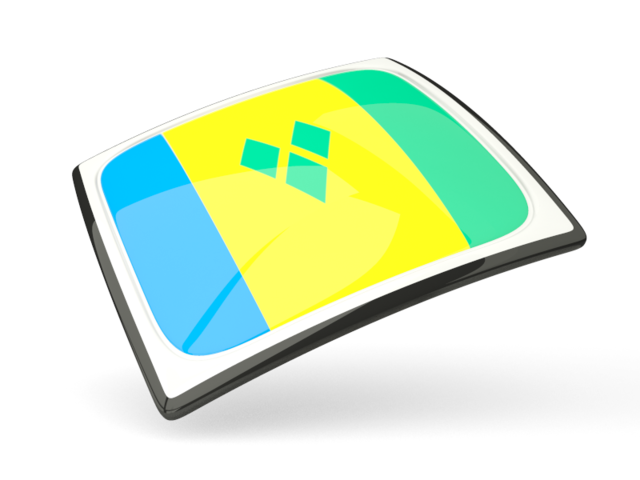 Thin square icon. Download flag icon of Saint Vincent and the Grenadines at PNG format