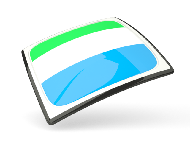 Thin square icon. Download flag icon of Sierra Leone at PNG format