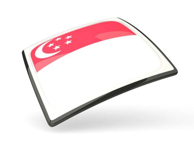 Тонкая квадратная иконка. Скачать флаг. Сингапур