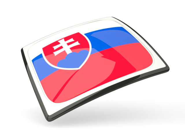 Thin square icon. Download flag icon of Slovakia at PNG format