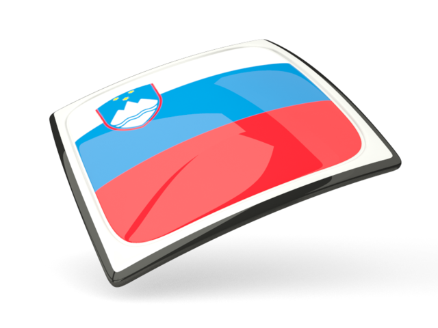 Thin square icon. Download flag icon of Slovenia at PNG format