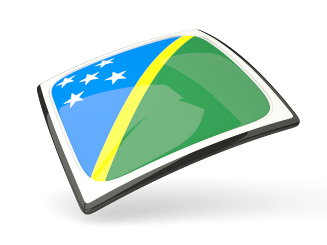 Thin square icon. Download flag icon of Solomon Islands at PNG format