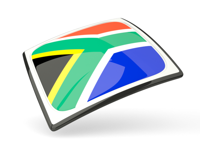 Thin square icon. Download flag icon of South Africa at PNG format