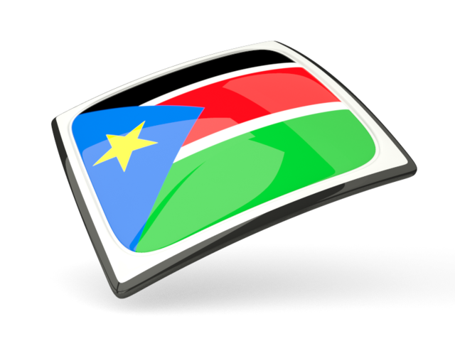 Тонкая квадратная иконка. Скачать флаг. Южный Судан
