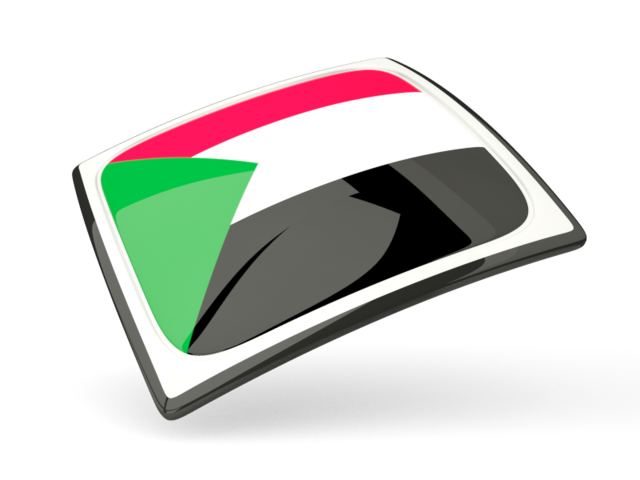 Thin square icon. Download flag icon of Sudan at PNG format