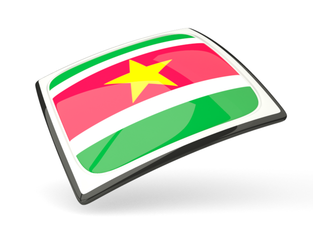 Thin square icon. Download flag icon of Suriname at PNG format