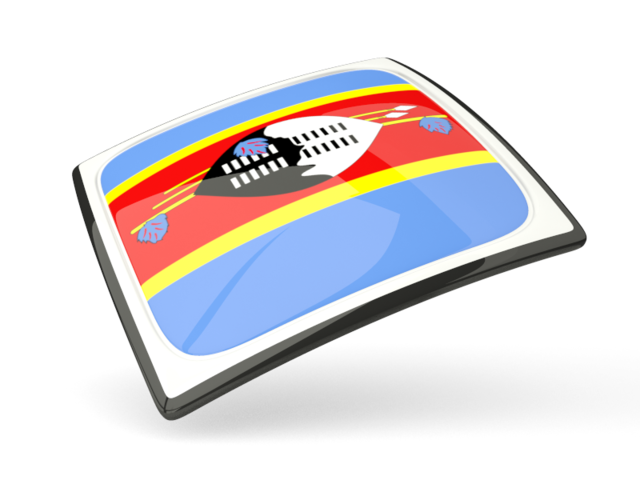 Thin square icon. Download flag icon of Swaziland at PNG format