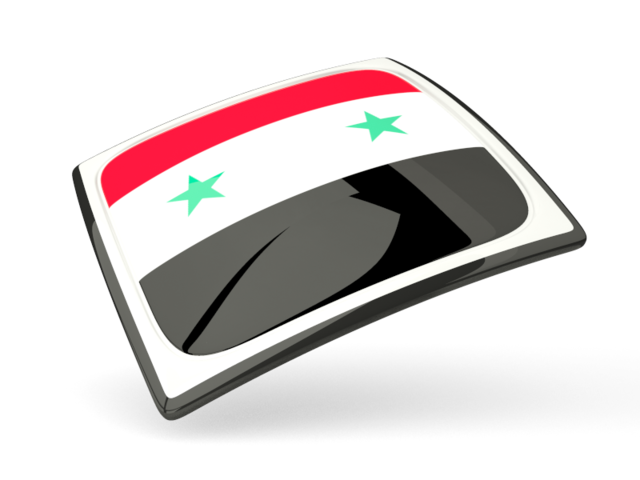 Thin square icon. Download flag icon of Syria at PNG format