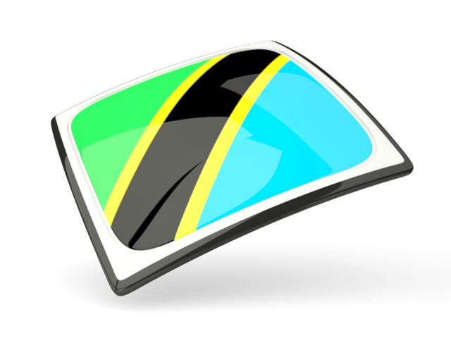 Thin square icon. Download flag icon of Tanzania at PNG format