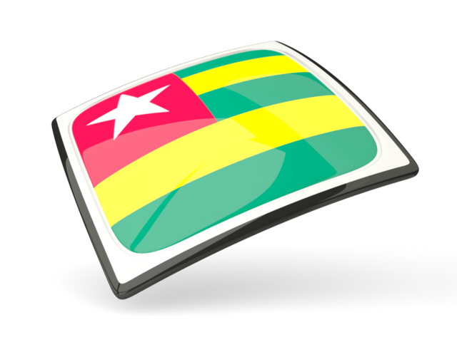 Thin square icon. Download flag icon of Togo at PNG format