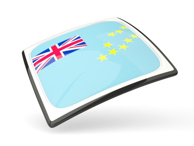 Thin square icon. Download flag icon of Tuvalu at PNG format