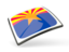 Flag of state of Arizona. Thin square icon. Download icon