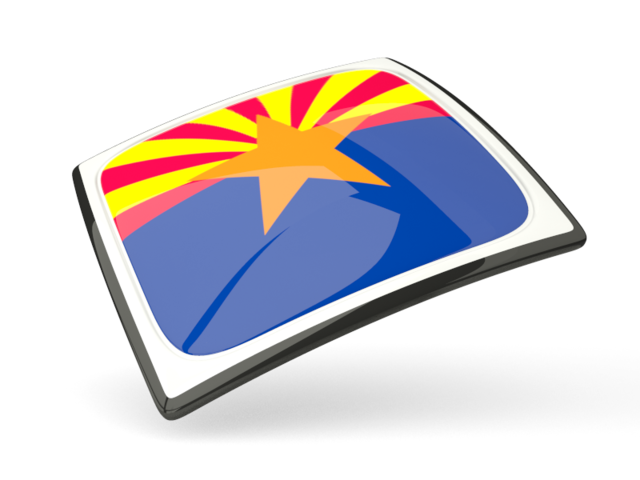 Thin square icon. Download flag icon of Arizona