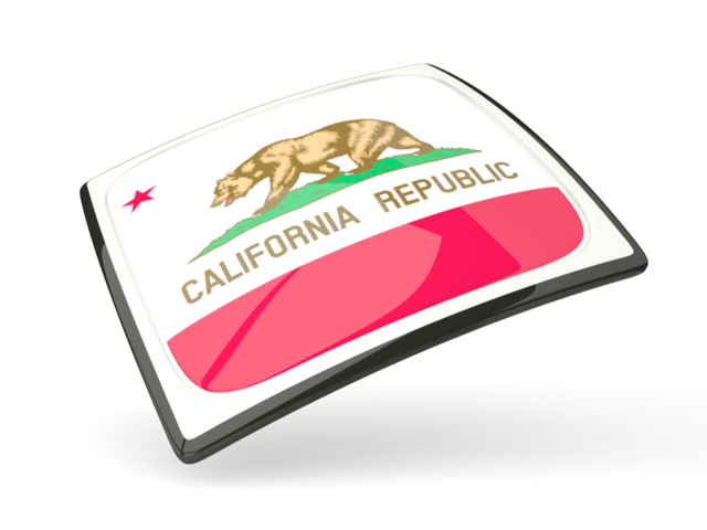 Thin square icon. Download flag icon of California