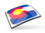 Flag of state of Colorado. Thin square icon. Download icon