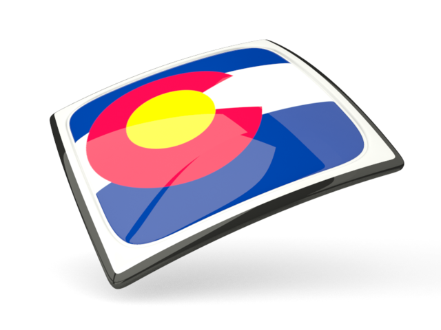 Thin square icon. Download flag icon of Colorado