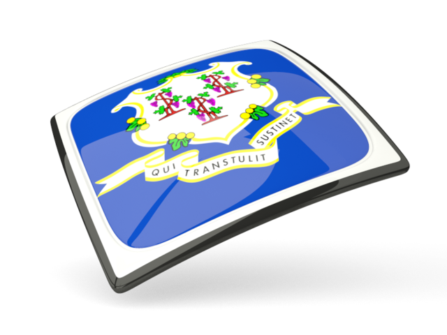 Thin square icon. Download flag icon of Connecticut