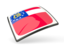 Flag of state of Georgia. Thin square icon. Download icon
