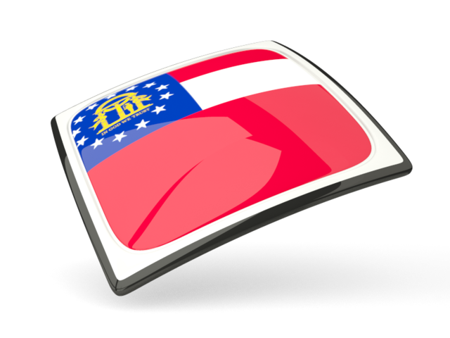 Thin square icon. Download flag icon of Georgia