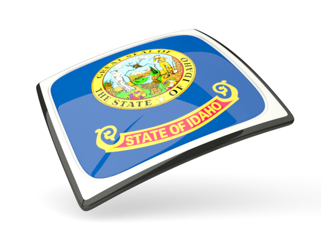 Thin square icon. Download flag icon of Idaho