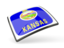 Flag of state of Kansas. Thin square icon. Download icon