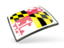 Flag of state of Maryland. Thin square icon. Download icon