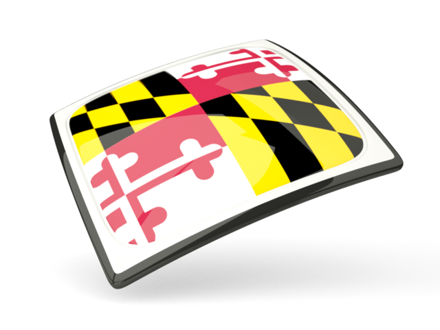 Thin square icon. Download flag icon of Maryland