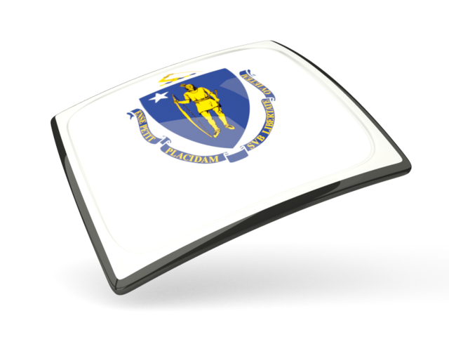 Thin square icon. Download flag icon of Massachusetts