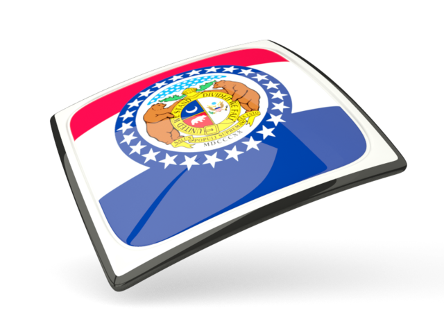 Thin square icon. Download flag icon of Missouri