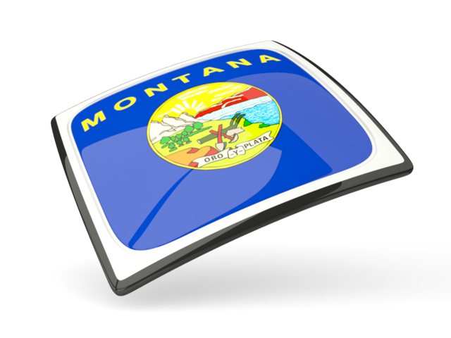 Thin square icon. Download flag icon of Montana