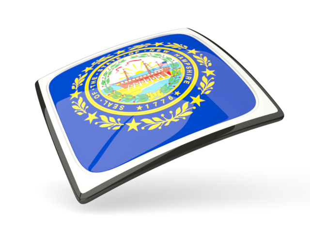 Thin square icon. Download flag icon of New Hampshire