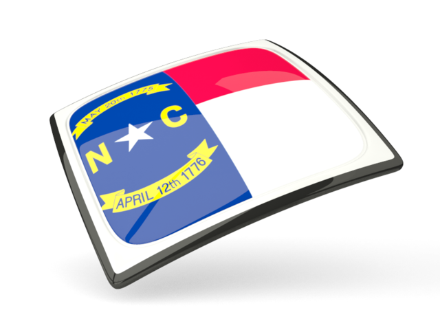 Thin square icon. Download flag icon of North Carolina