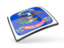 Flag of state of North Dakota. Thin square icon. Download icon