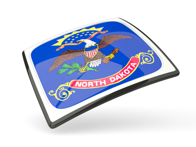 Thin square icon. Download flag icon of North Dakota