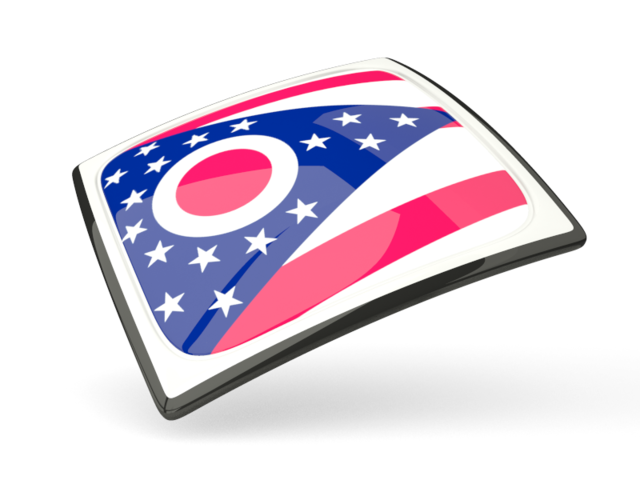 Thin square icon. Download flag icon of Ohio