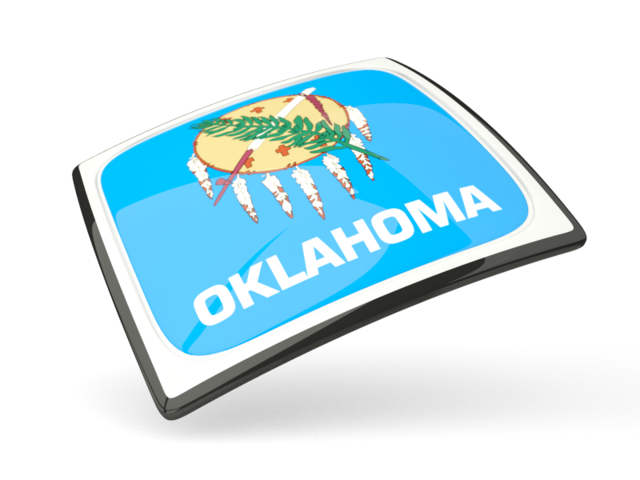 Thin square icon. Download flag icon of Oklahoma