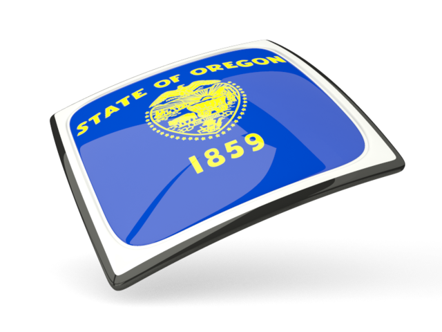 Thin square icon. Download flag icon of Oregon