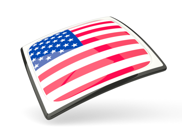 Thin square icon. Download flag icon of United States of America at PNG format