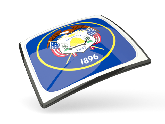 Thin square icon. Download flag icon of Utah