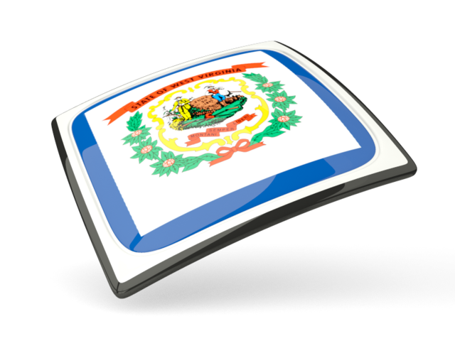Thin square icon. Download flag icon of West Virginia